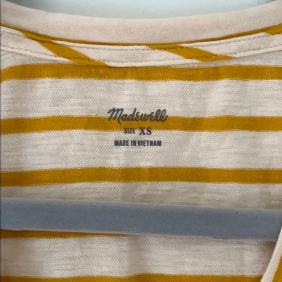 Madewell V-neck Top Tungsten Glow Socotra Stripe - Picture 4 of 5